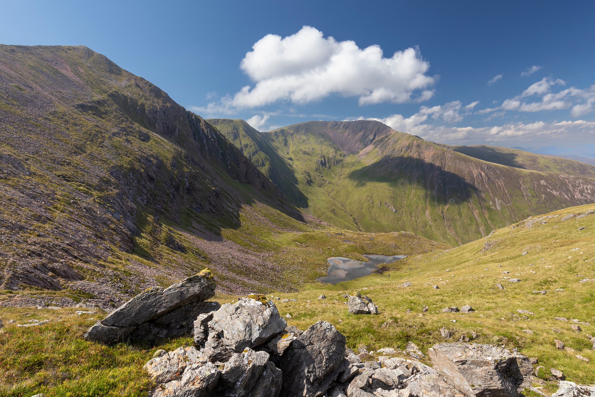 Coire an Lochan, Coire Dearg and Mullach nan Coirean, Glen Nevis Estate, Lochaber, August 2023